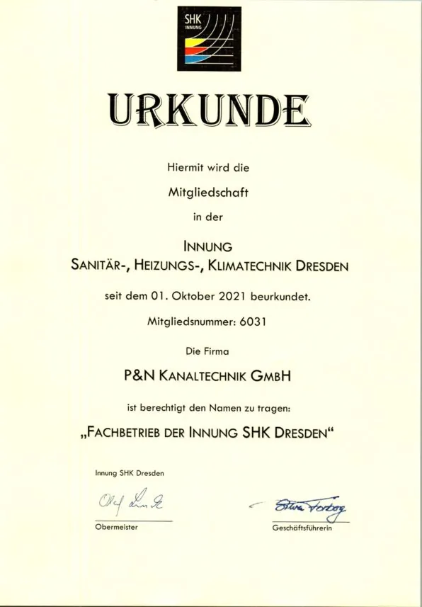 Nachweis: Innung Sanitär, Heizung, Klima